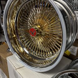 17x9 Center Gold On Low Pros 4 Lig For Foxbody Brand new wheels and tires Finance Available 