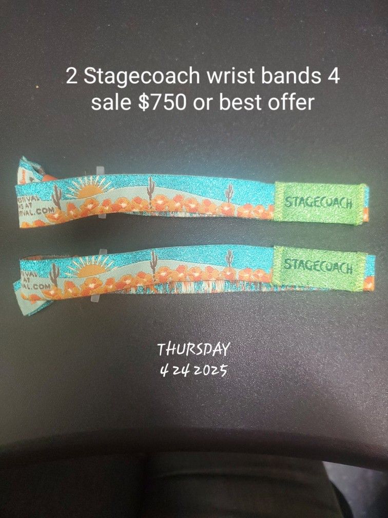 Stagecoach 2025 Wristbands