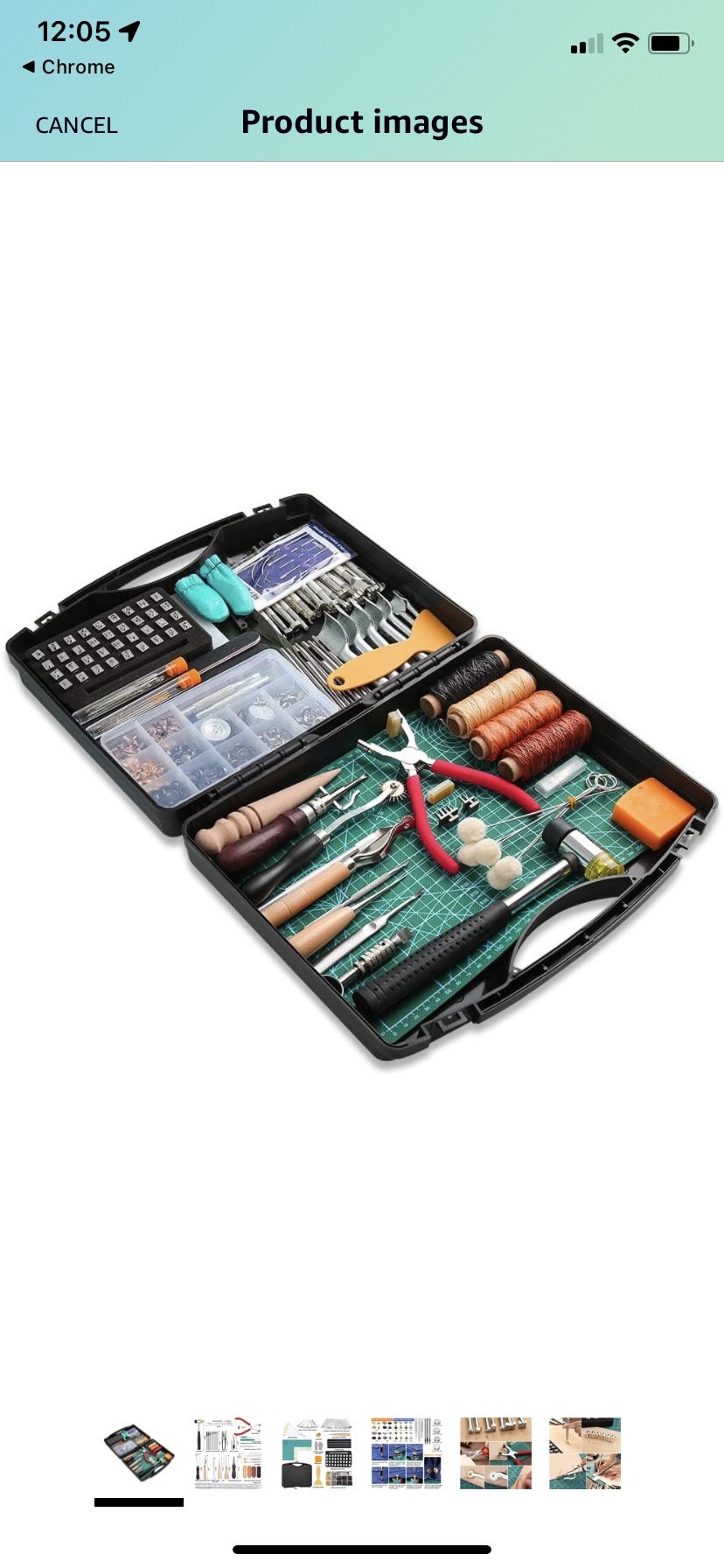 200+ Piece Leatherworking Kit & Leather Scraps