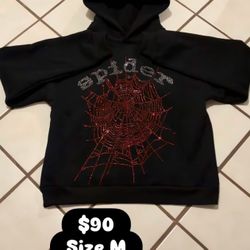 Vvs Rhinestone Sp5der Hoodie Size Medium 