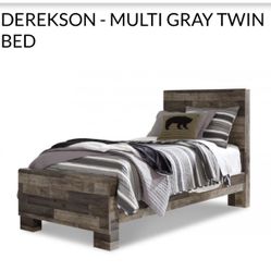 Wooden Twin Size Bed Room Set 