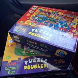 2 Large floor puzzles for kids
