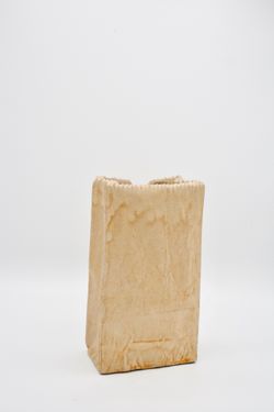 Vintage Ceramic Paper Bag Vase