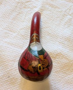 Santa Claus Hand-Painted Decorative Gourd