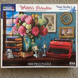 Jigsaw Puzzle WRITER’S PARADISE White Mountain NO MISSING PIECES 