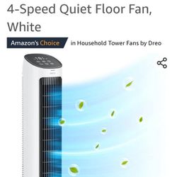 Dreo Tower Fans That Blow Cold Air, 40" Evaporative Air Cooler, Cooling Fan for Bedroom with 80° Oscillating, Ice Packs, Remote Control, 3 Modes 4-Spe