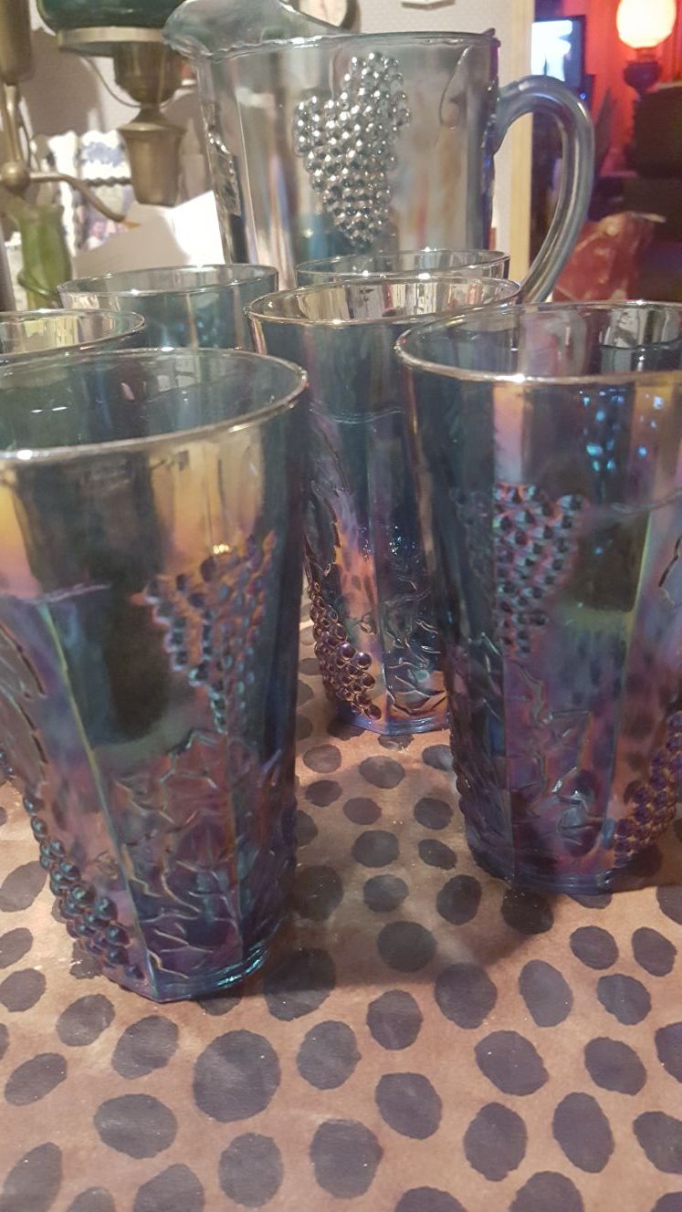 Carnival pitcher set.