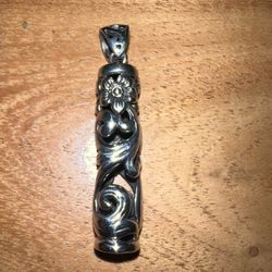 Vintage Chrome Heart Pendant