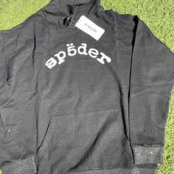 Black Hoodie With Rhinestones 