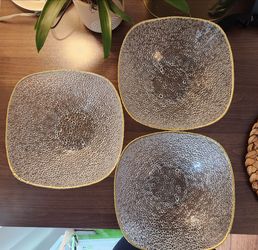 Crystal bowls. Set of 3
