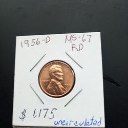 One Cent Lincoln Pennies.