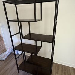 Espresso/Black Bookshelf - just under 6’ MUST GO TODAY