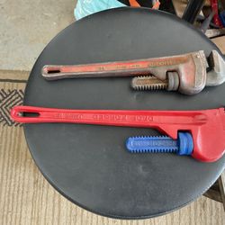 Pipe Wrenches, $10.00 each 