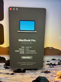 2020 m1 13 inch MacBook Pro