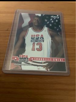 1995 Skybox USA Basketball International Shaquille O'Neal #67 Orlando Magic HOF