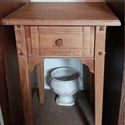 Rustic Wood Side Table 