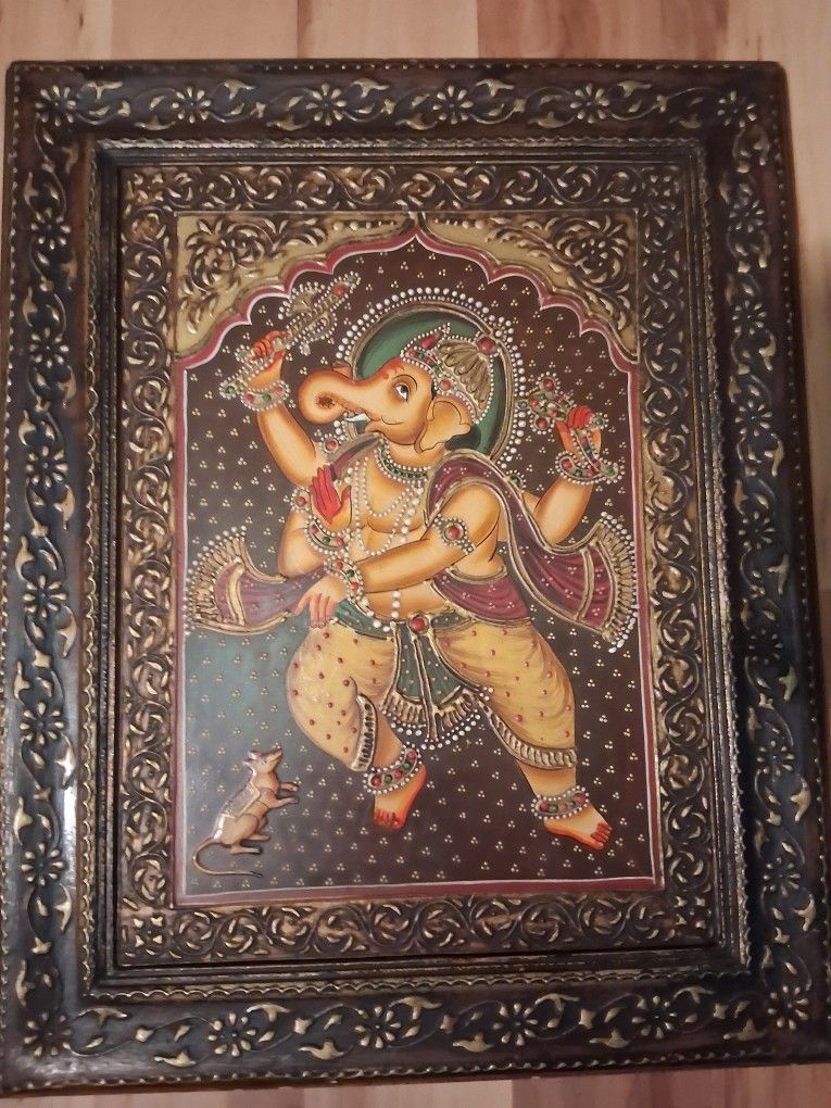 Ganesha Steel Embossed Painting
