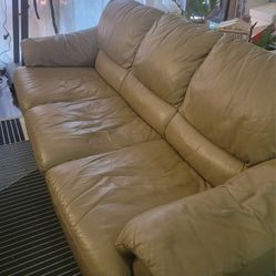 FREE IKEA Leather 3 Seat Sofa Couch 70"