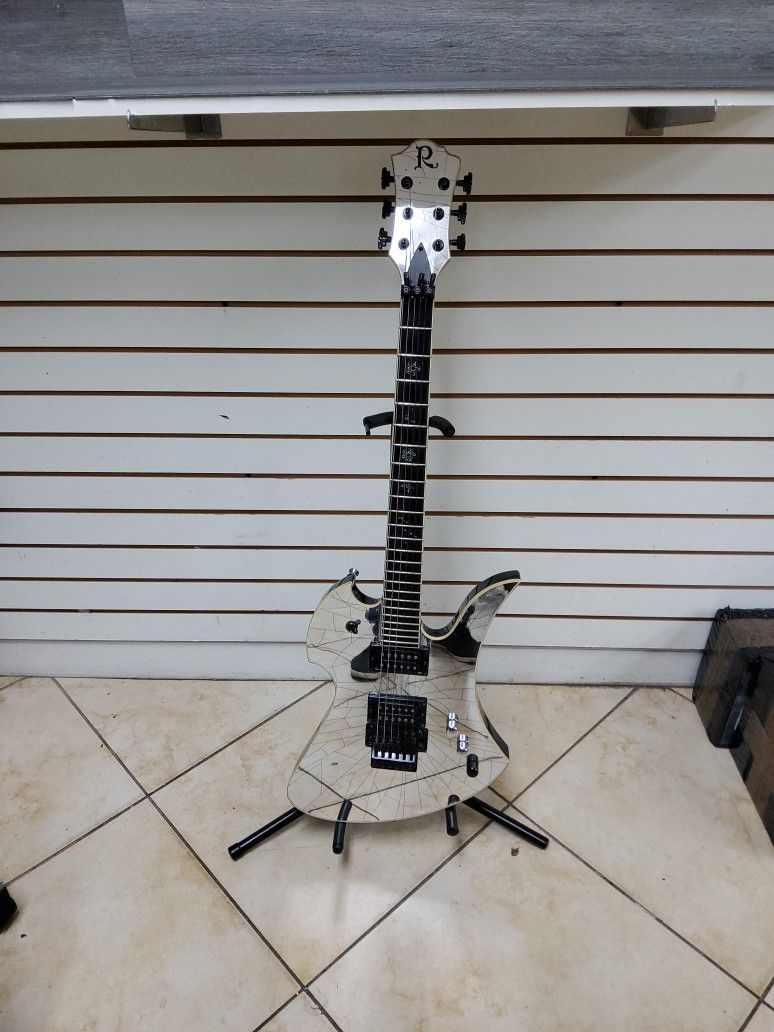 BC Rich 6 Strings Electric Guitar Mirror Cracks