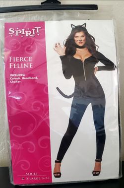 Black Cat Halloween Costume-XL