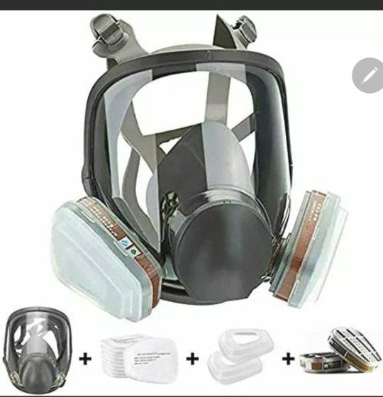 Full Face Gas Mask  Full Accessories Kit Included