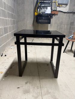 Black Glass Top Table 🖤