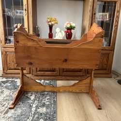Vintage Wood Cradle/Crib/Bed