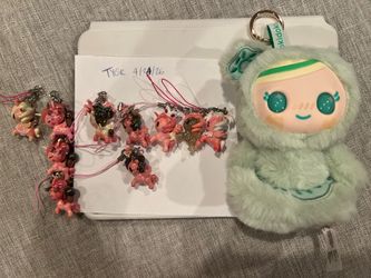 Tokidoki shimmer frenzies and plush pendant minty