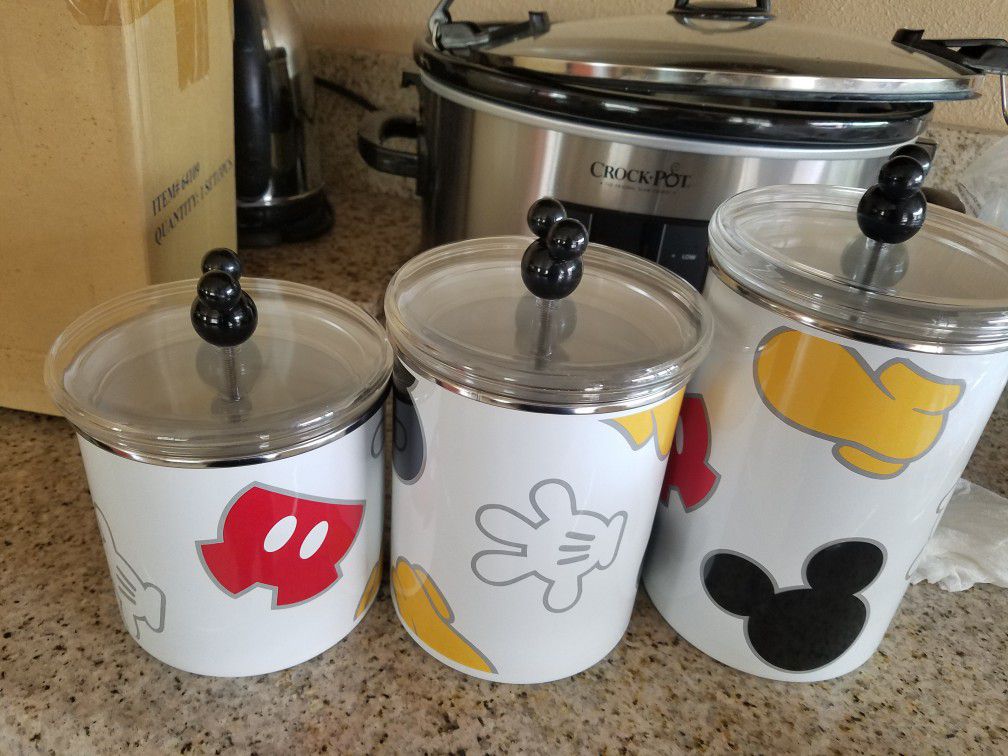 mickey mouse canister set of 3