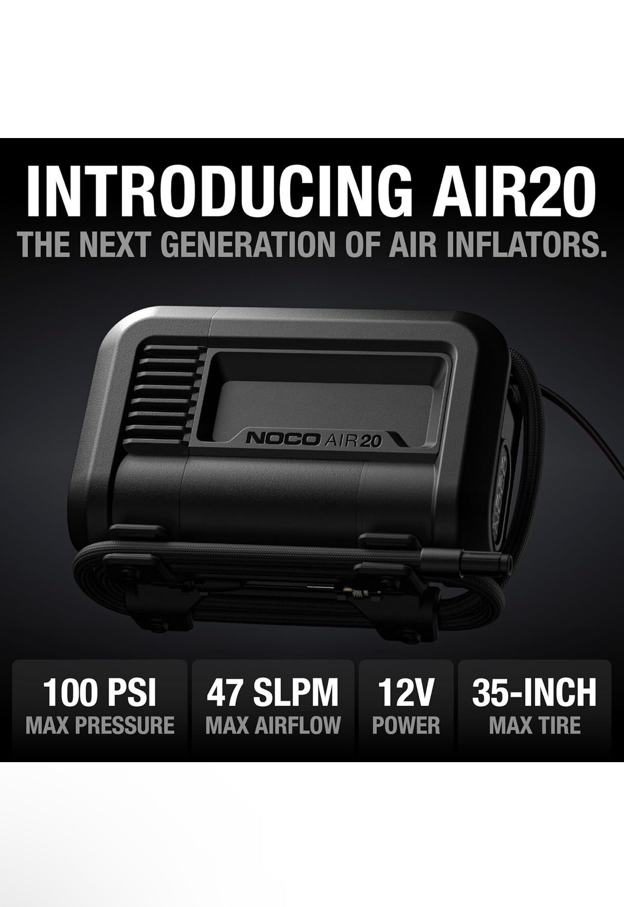 BRAND NEW IN FACTORY BOX NOCOAIR20UltraFast 20ATireInflator,