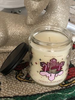 Twisted peppermint single wick candle