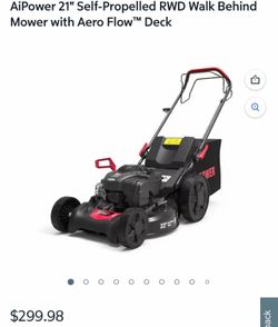 AiPower 21" Self-Propelled RWD Walk Behind Mower with Aero Flow™ Deck