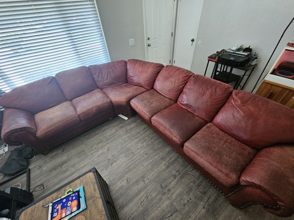 Free Red Leather Couch