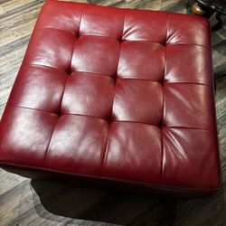 Red Ottoman With Secret Storage