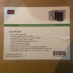 4-Bay SATA to USB 3.0 + eSATA Hard Drive Enclosure