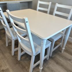 White Dining Table And Chairs