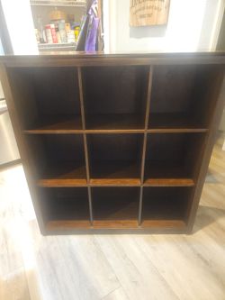 9-Cube Bookshelf, Walnut color