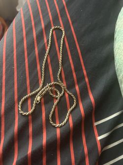 925 Sterling silver yellow gold chain