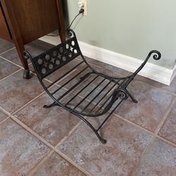 METAL BLACK IRON FIREWOOD RACK