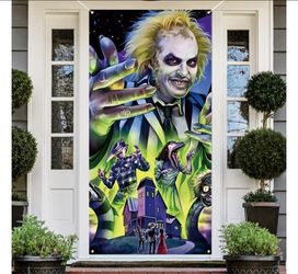 Scary Halloween Door Cover Happy Halloween Porch Sign Banner Halloween Classic Horror Party Horror