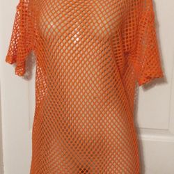 
CLOZOZ Women's Mesh Cover Up See Through Fishnet T-Shirt

