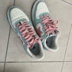 Authentic BAPE Bapesta Pastel Pink Blue Size 11 w/ Box”