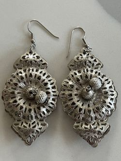 Amazing Silver Tone Earrings