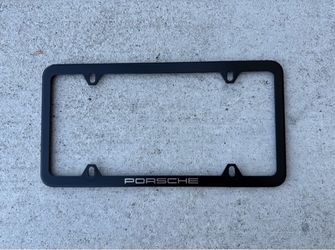 Porsche Black License Plate Frame