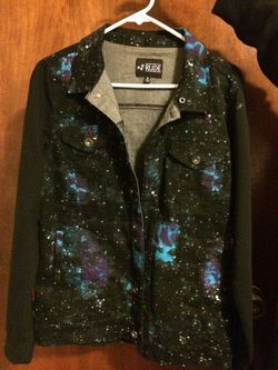 Rude black denim jacket deals