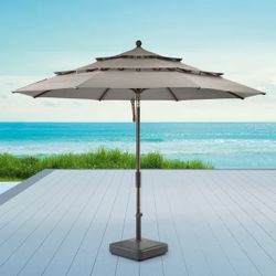 Outdoor Patio Umbrella, 11ft Proshade 3 Tier Market Umbrella Sunbrella