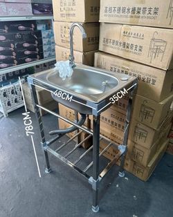 Stainless Steel Sink with Faucet and Sink
