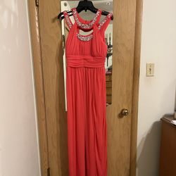 Coral Beaded Dress