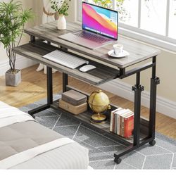 All New 31.5”rectangular Wood Standing Desk And Keyboard Tray