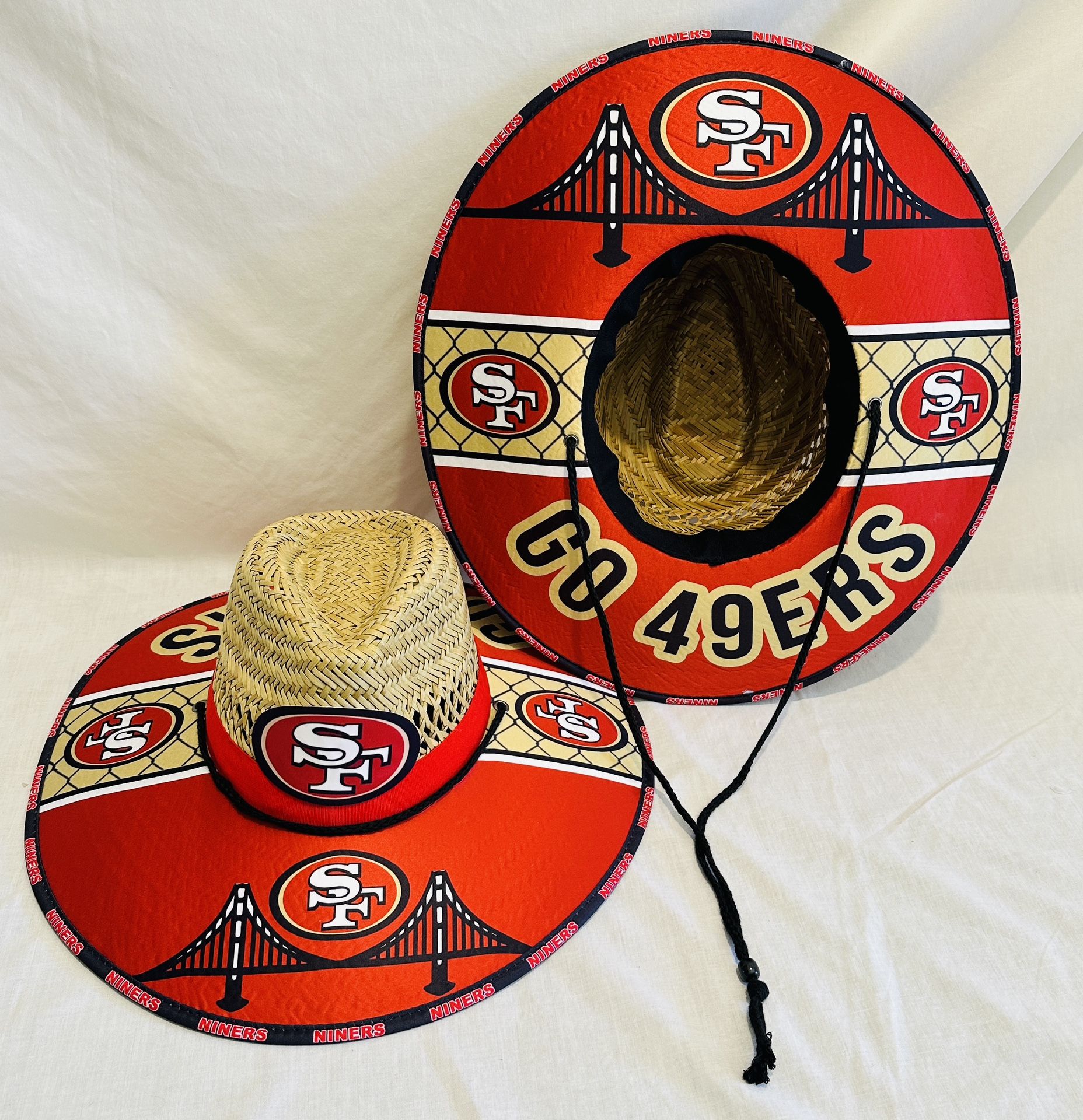 San Francisco 49ers Straw Hat just in time for the summer heat great Gift 🎁 order now (I also have other Teams) 